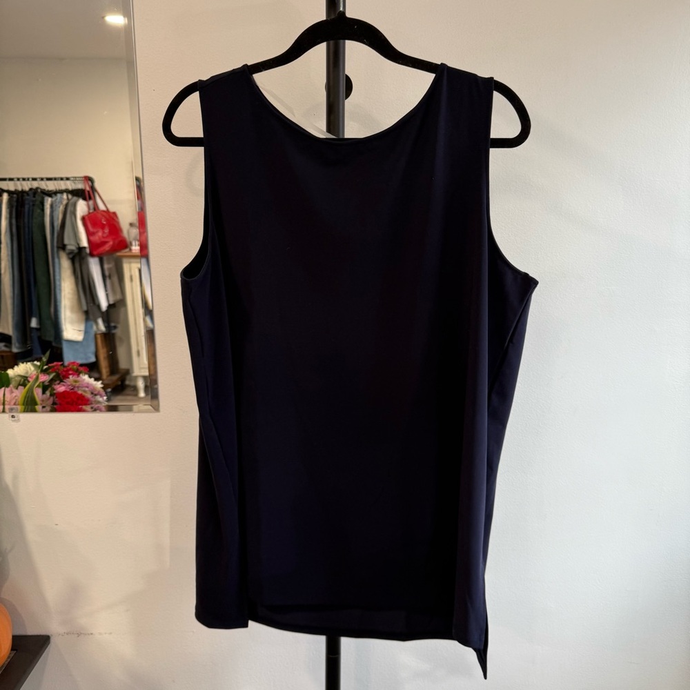 NWT CHICO'S Sleeveless Navy Knit Tank Top (3) *SIZE 16-18*